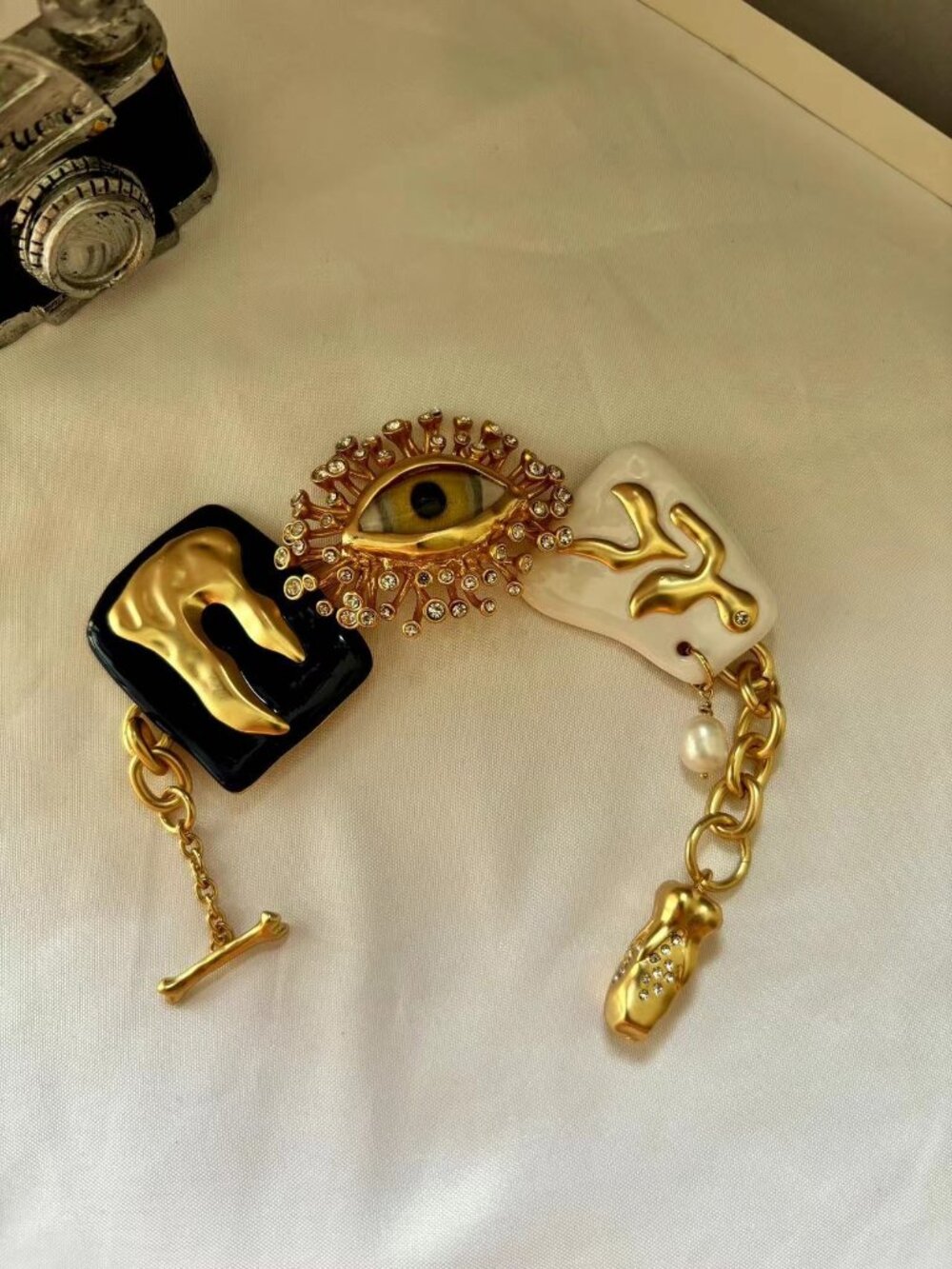 Schiaparelli Devil Eye Enamel Bracelet